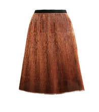 Marni Metallic Bronze Micro Pleated Skirt, UK12