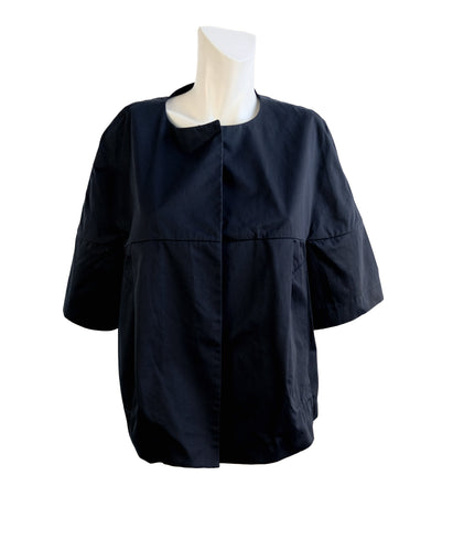 Marni Summer Smock Jacket in Black Cotton, UK12