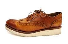 Grenson Emily Lace-up Brogues in Tan Leather, UK8