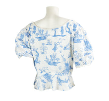 Meadows Cropped Blouse in Toile de Jouy, UK14