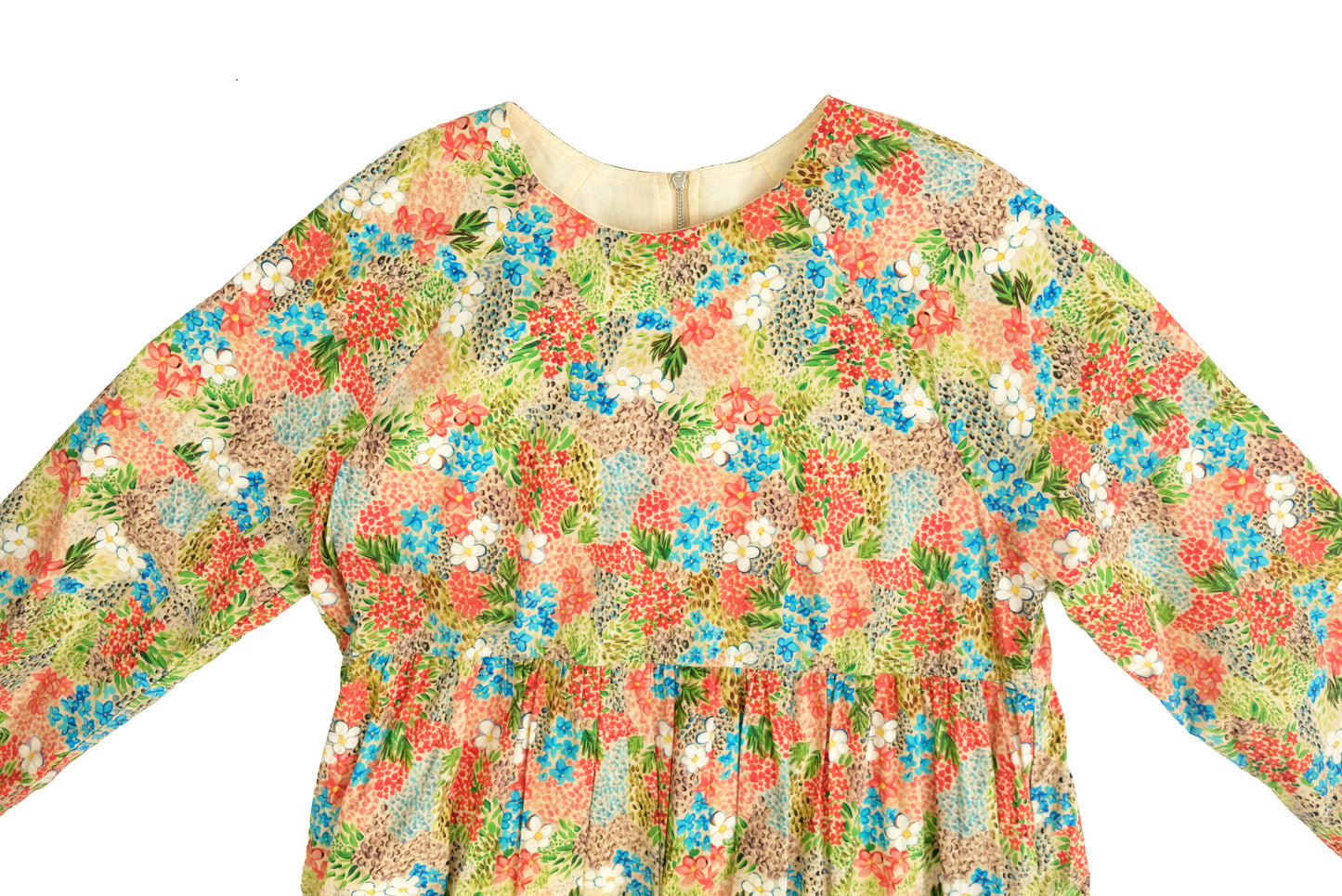 Meadows Tiered Smock Dress in Floral Print, UK12