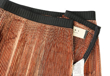 Marni Metallic Bronze Micro Pleated Skirt, UK12