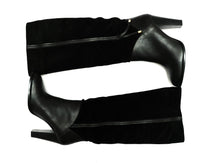 Petite Mendigote Knee Boots in Black Leather and Suede, EU40