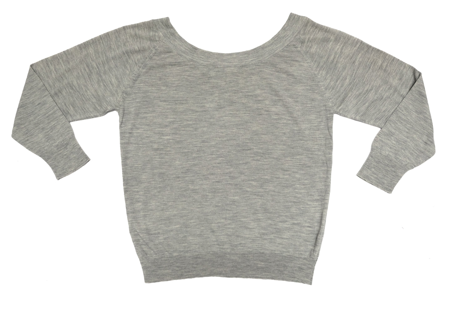 Margaret Howell Boat Necked Jumper in Pale Grey Marl, UK12