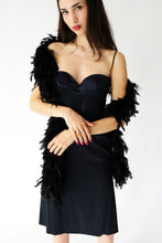 Alberta Ferretti Vintage Slip Dress in Midnight Blue Silk Satin, UK10
