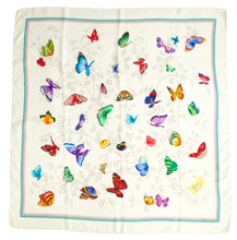 Gucci Vintage Silk Square Scarf in Butterfly Print