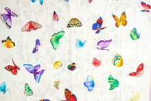 Gucci Vintage Silk Square Scarf in Butterfly Print