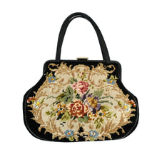 Vintage Floral Needlepoint Handbag, M