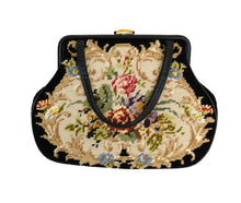 Vintage Floral Needlepoint Handbag, M