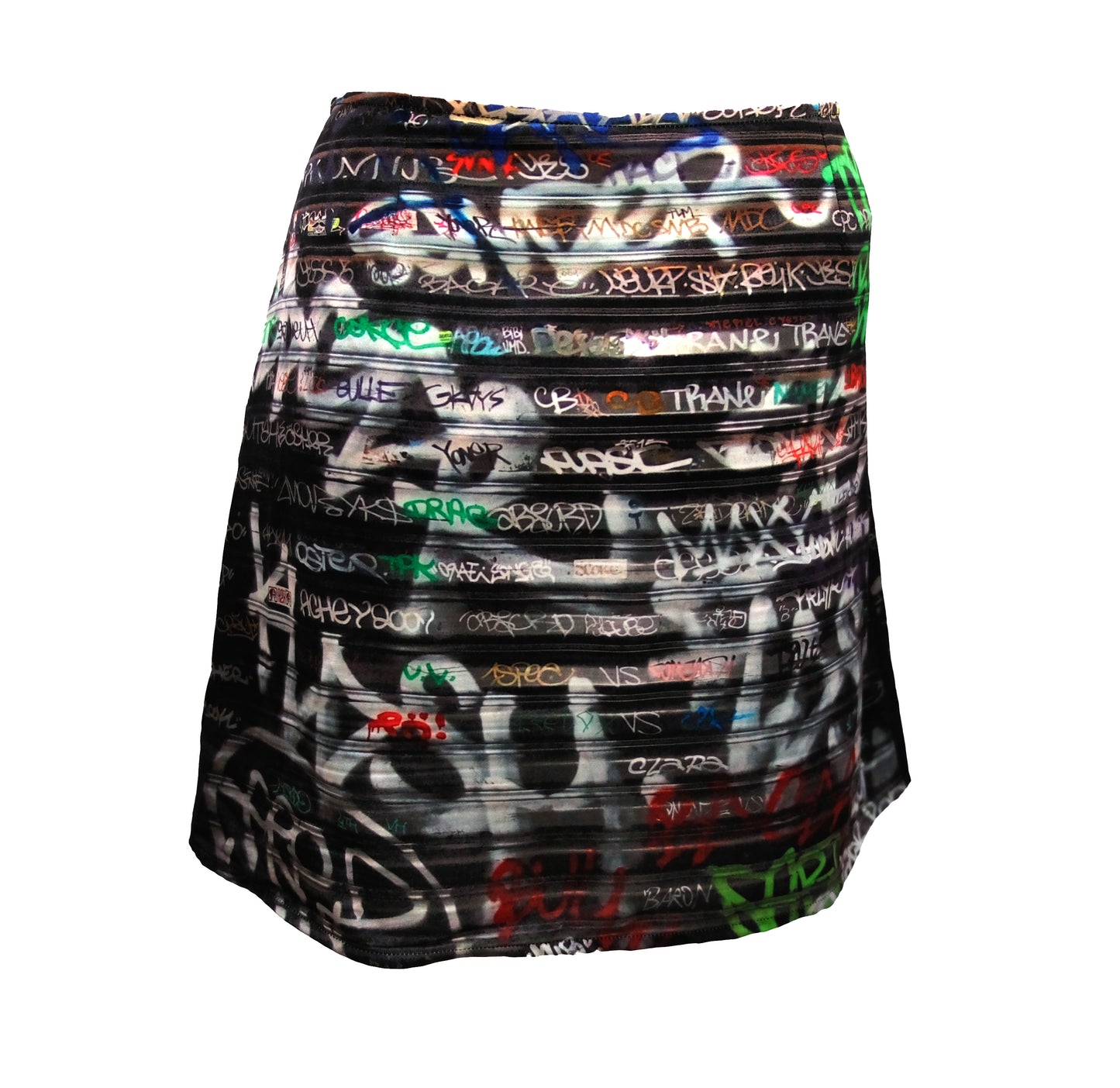 Agnes B Grafitti Photo Print Mini Skirt, UK14-16