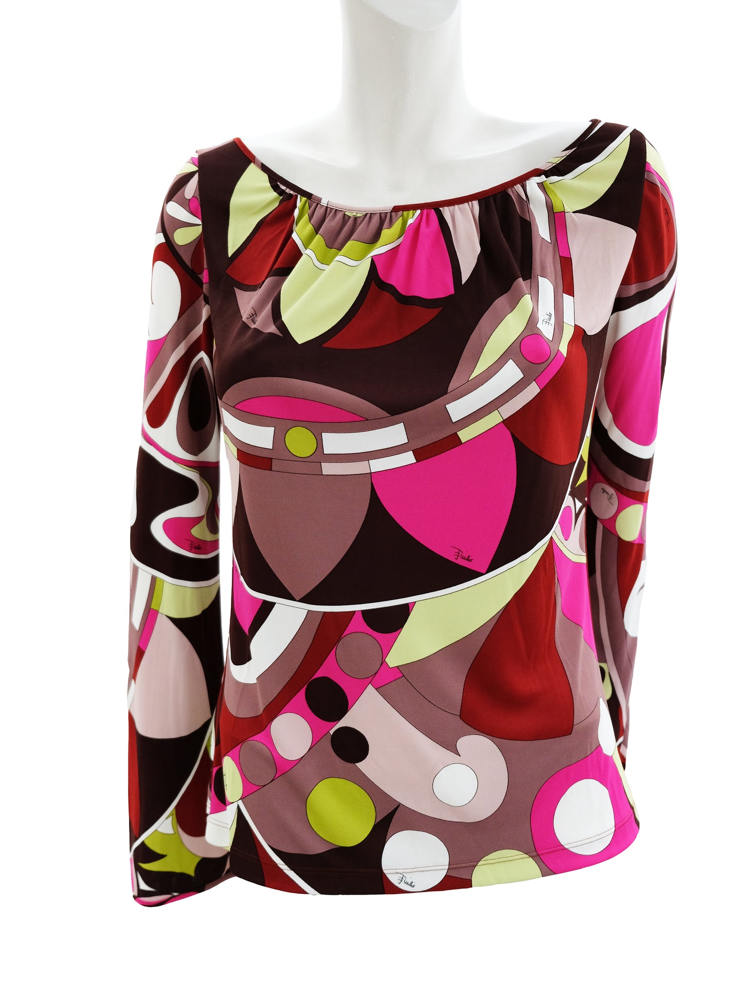 Emilio Pucci Geometric Signature Print Top, UK12