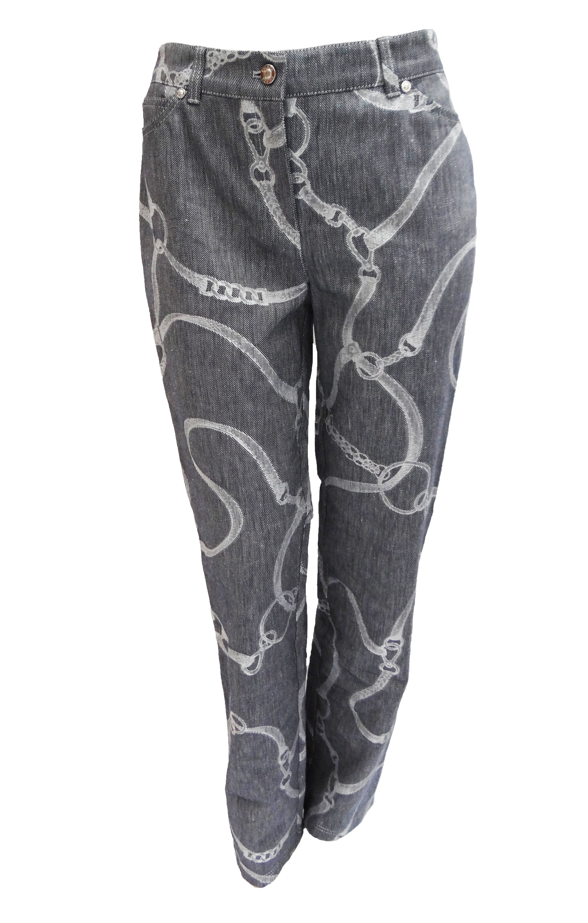 Escada Jeans with Chain and Belt Pattern, UK12