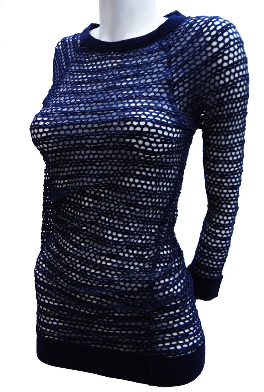 Isabel Marant Denim-look Mesh Top, UK10