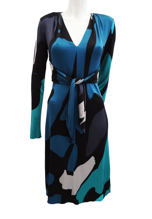 Issa Slinky Abstract Print Dress, UK10