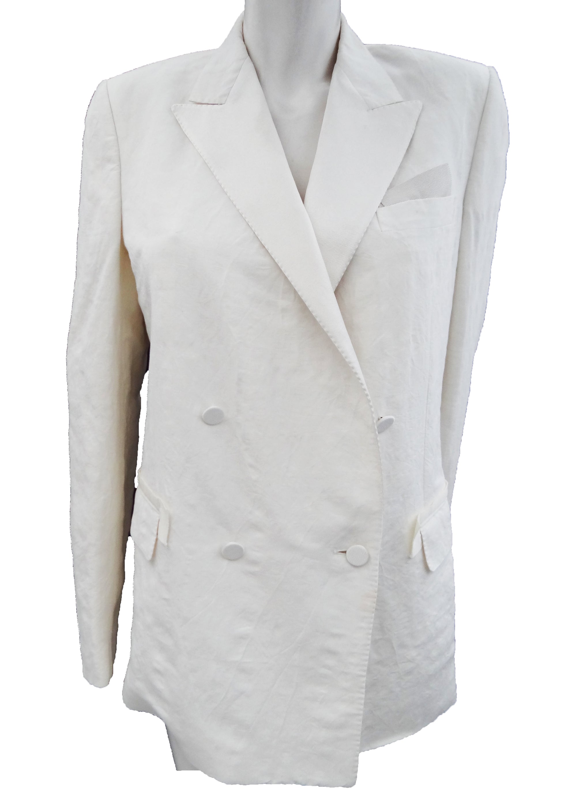 Lanvin White Collection Double Breasted Tuxedo, UK10-12